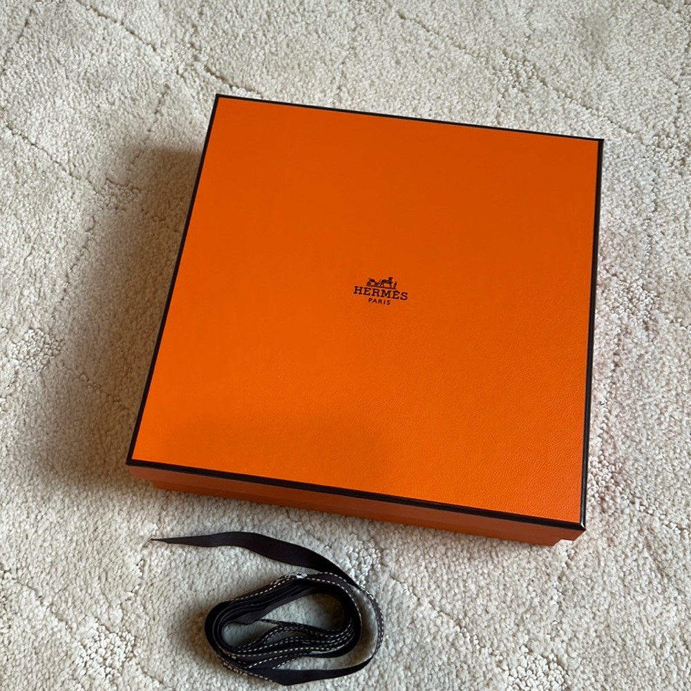 Hermes Belt Box and ribbon